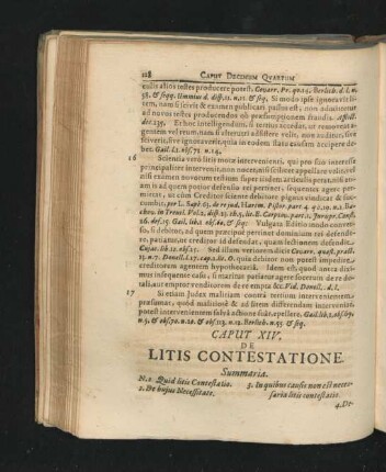 Caput XIV. De Litis Contestatione.