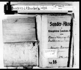 Bau- und Wohnungspolizei der Bürgermeisterei Kaiserswerth. U.a. Baupläne, Fluchtlinienfestsetzung, Bauvorhaben, Baugenehmigungen, Beschwerden.