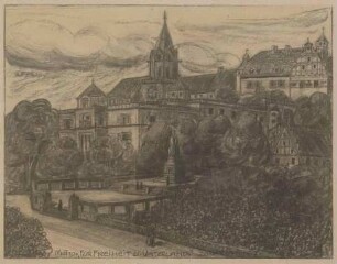 Sigmaringen, Fürst Leopold-Denkmal: Perspektive zu Variante I