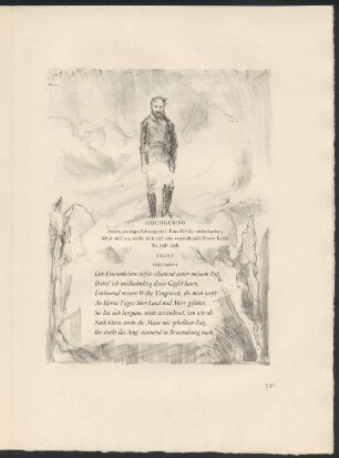 Faust tritt aus einer Wolke hervor