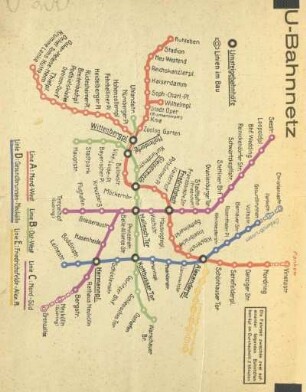 Karte: U-Bahnnetz