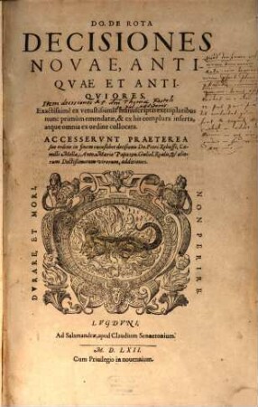 Decisiones Dominorum de Rota novae antiquae et antiquiores