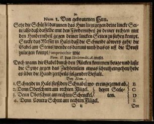 Num. I. Von gebratenen Hun