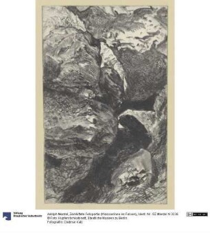 Zerklüftete Felspartie (Wasserrinne im Felsen)