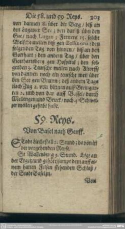 59. Reys. Von Basel nach Genff