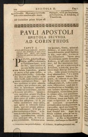 194-204, Pauli Apostoli Epistola Secunda ...