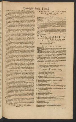 Udal. Zasii ... In Iuris Civilis Originem Scholia.