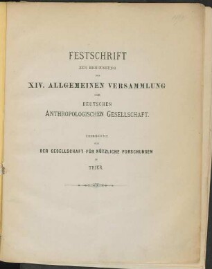 Die Ausgrabung des Buchenlochs bei Gerolstein in der Eifel und die quaternären Bewohnungsspuren in demselben