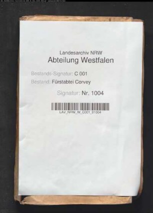Protokolle der geistlichen Gerichte (Protocollum judicii ecclesiastici seu officialatus dioecaesis Corbeiensis) (Namensregister unvollständig)
