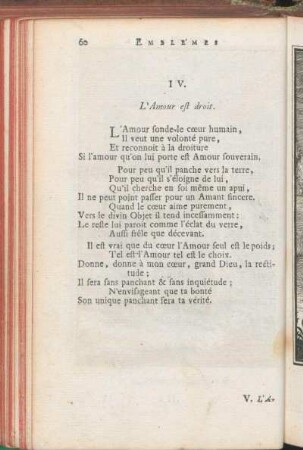IV. L'Amour est droit.