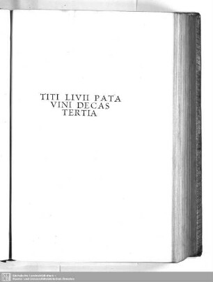 Titi Livii Patavini Decas Tertia