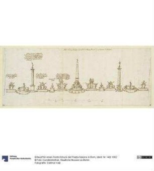 Entwurf für einen Festschmuck der Piazza Navona in Rom