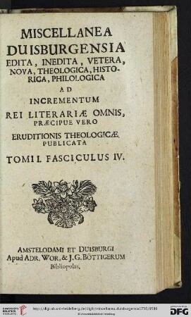 Tomi I. Fasciculus IV.
