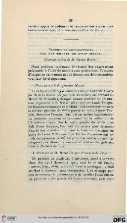 Recherches iconographiques sur des œuvres du XVIIIe siècle