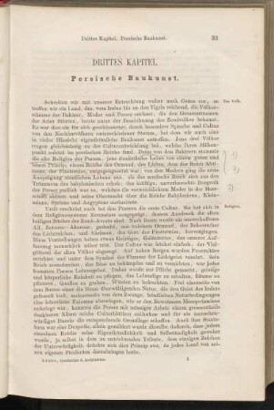 Drittes Kapitel. Persische Baukunst.