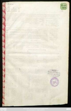 Tab I. Schwenter