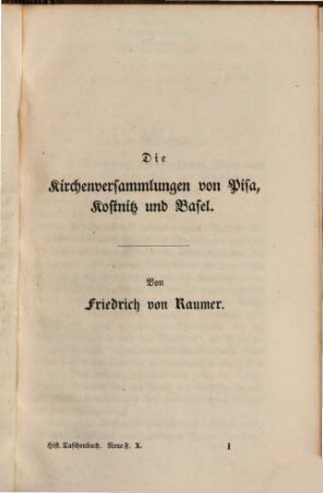 Historisches Taschenbuch. 10. 1849