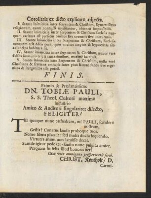 Corollaria ex dicto explicato adiecta.