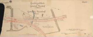 Grunderwerbskarte der Gemeinde Derendorf in 3 Blättern.