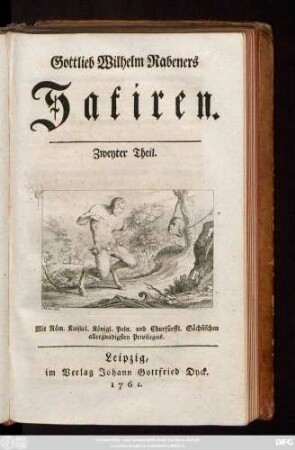 Theil 2: Gottlieb Wilhelm Rabeners Satiren