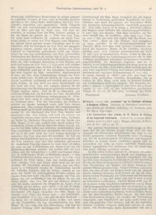 76-78 [Rezension] Wilmart, André, L‘ad Constantinum liber primus de St. Hilaire de Poitiers et les fragments historiques