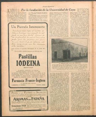 Por la fundación de la Universidad de Cuyo