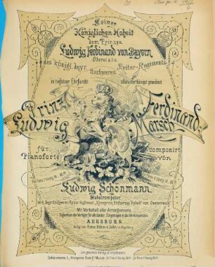 Prinz-Ludwig-Ferdinand-Marsch : für Pianoforte, 4-händig