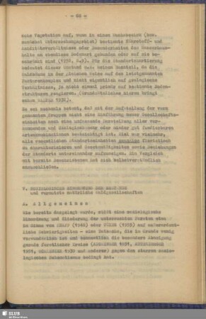 V. Soziologische Einordnung der Bestände und vermutete natürliche Waldgesellschaften
