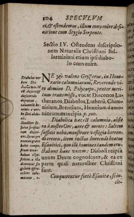 Sectio IV. Ostendes descriptionem Naturalis Christiani Bellarminiani etiam ipsi diabolo convenire.