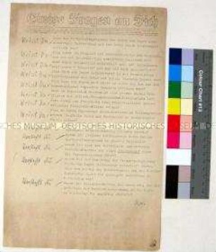 Hektografiertes Propagandaflugblatt der NSDAP zur Reichstagswahl im November 1932