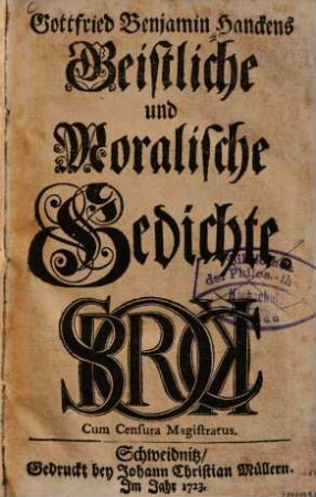 Geistliche und moralische Gedichte