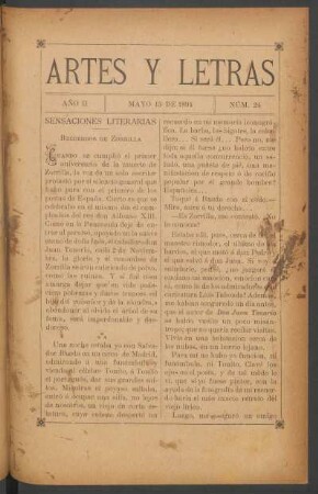 Recuerdos de Zorrilla : Sensaciones literarias