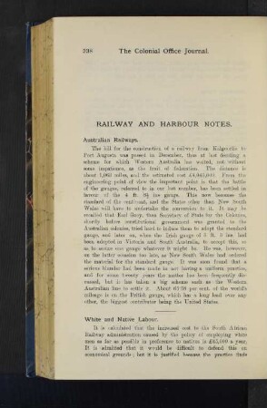 Railway and Harbour Notes