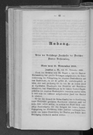 Noten des Verfassungs-Ausschusses der Deutschen Bundes-Versammlung.