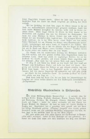 Altchristliche Glaubensboten in Westpreußen