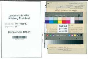 Entnazifizierung Robert Kampschulte , geb. 25.06.1893 (Beamter)