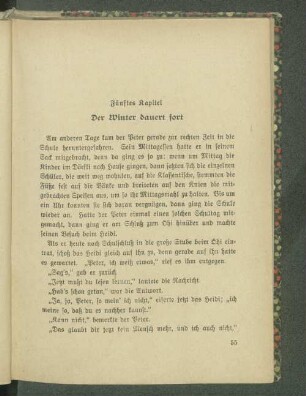Fünftes Kapitel Der Winter dauert fort