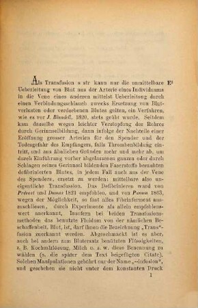 Erfahrungen über Infusion von Kochsalzlösung bei akuter Anaemie