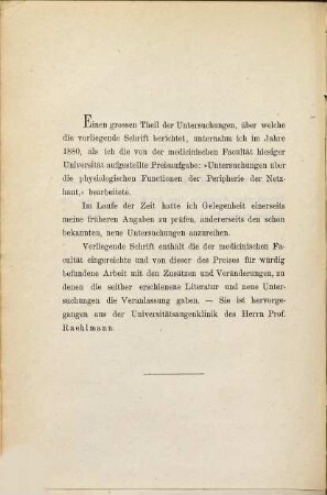 Untersuchungen über die physiologischen Funktionen der Peripherie der Netzhaut : Inaug.-Diss.