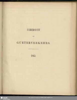 Uebersicht des Gueterverkehrs : 1862