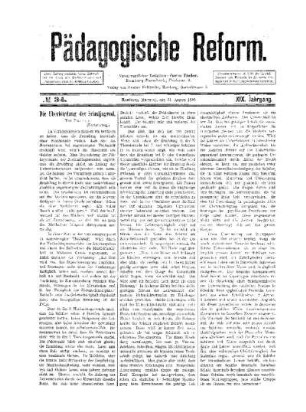 Die Überbürdung der Schuljugend : (Fortsetzung) ; (Schluß folgt)
