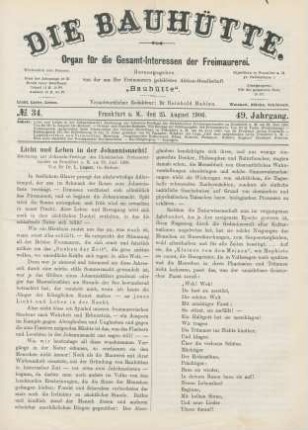 No. 34. Frankfurt a. M., den 25. August 1906. 49. Jahrgang.
