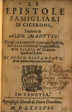 Le Epistole famigliari
