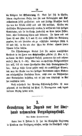 Bewahrung der Jugend vor der überhand nehmenden Vergnügungssucht