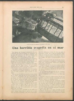 Una horrible tragedia en el mar