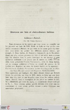 Gravures sur bois et clairs-obscurs italiens