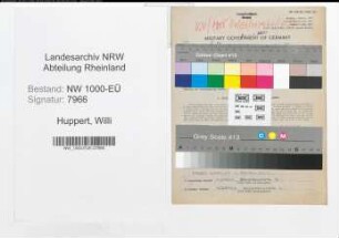 Entnazifizierung Willi Huppert, geb. 13.05.1906 (Zollinspektor)