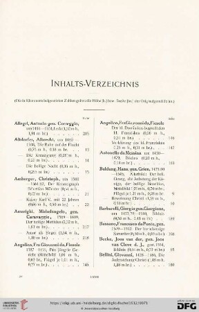 Inhalts-Verzeichnis