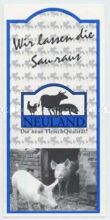 Werbe- und Informationsblatt eines alternativen Viehzuchtvereins