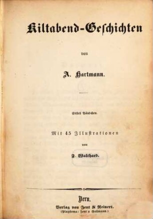 Kiltabend-Geschichten von A. Hartmann. 1